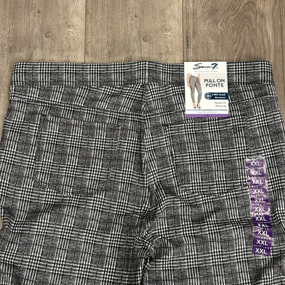 Women's Seven7 XXL 2XL 2X 20 - 22 Jeans Pull-On Ponte Pant Pants Black Stretch - Picture 6 of 12